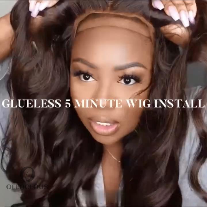 Glueless Brown Long Hair Brazilian Body Wavy Wigs