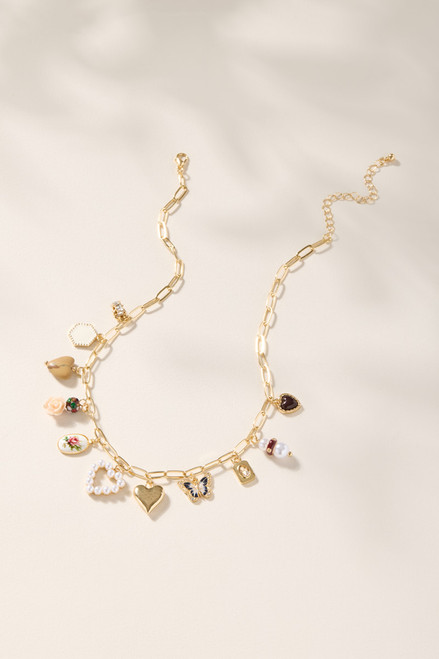 Liz Heart Charm Necklace