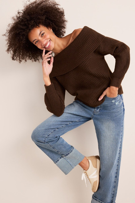 Lana Off the Shoulder Pullover Sweater