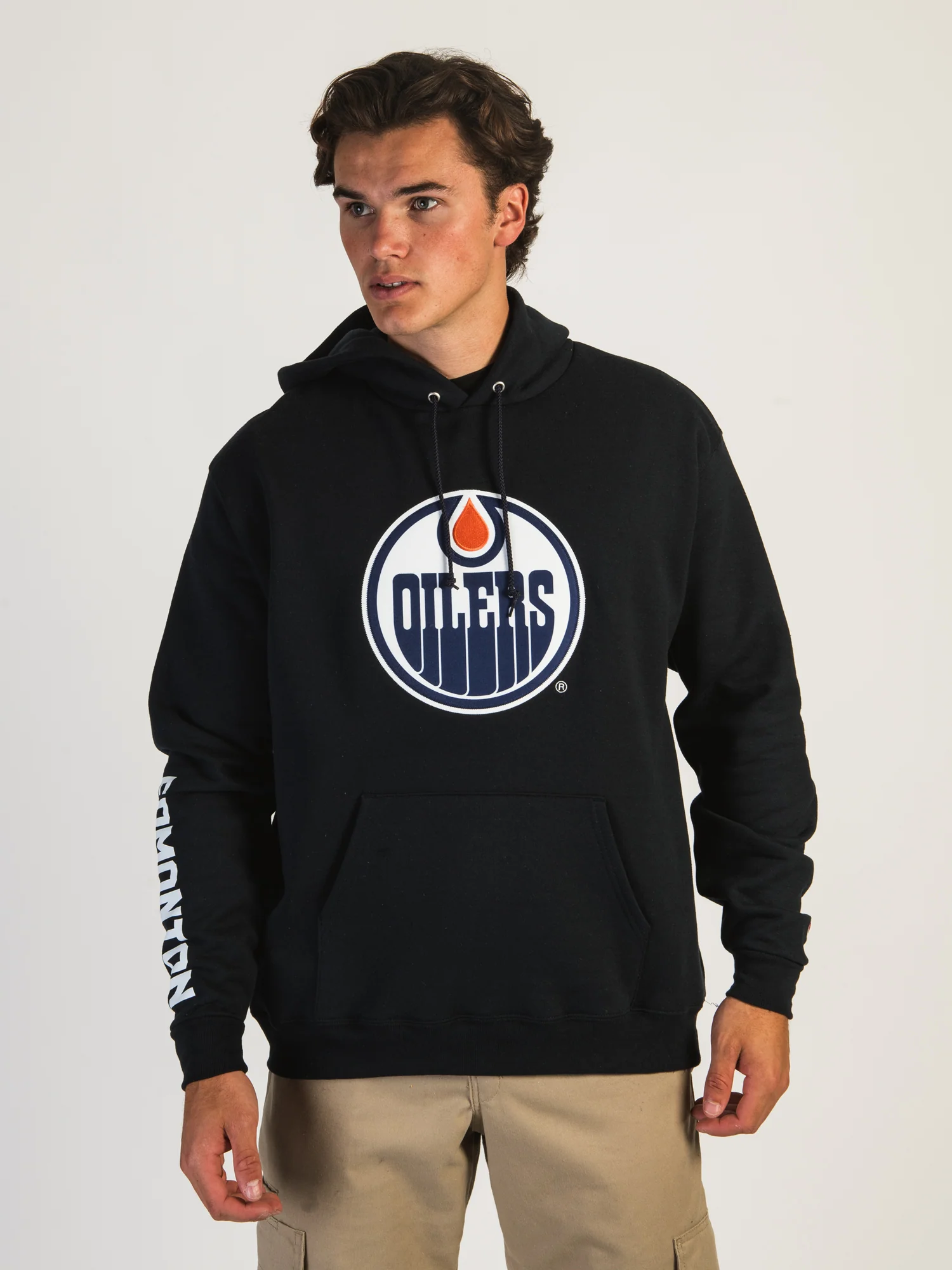 Final inventoryCHAMPION NHL EDMONTON OILERS CENTER ICE PULL OVER HOODIE