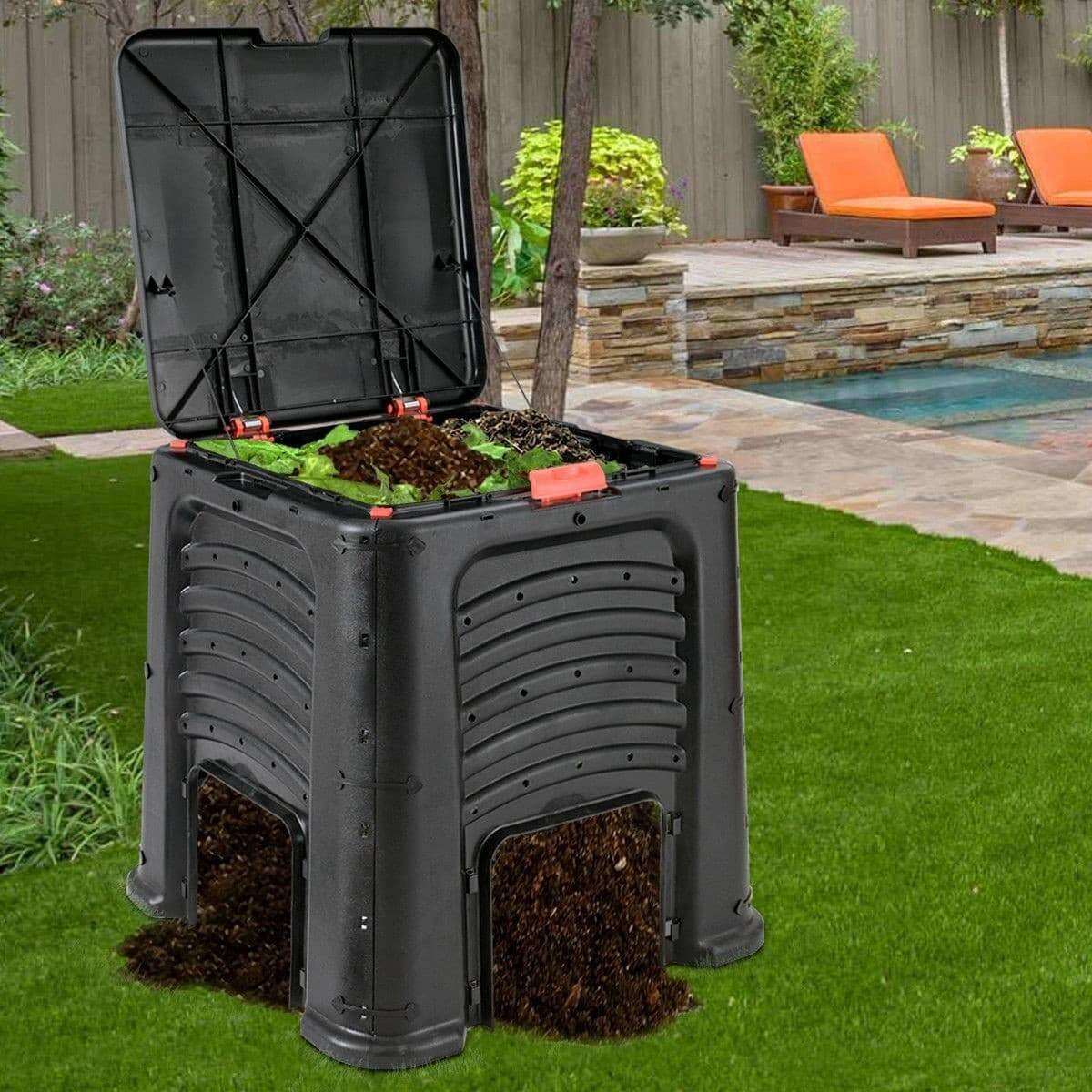 115 Gallon Garden Compost Bin Grass Food Trash Fertilizer Barrel