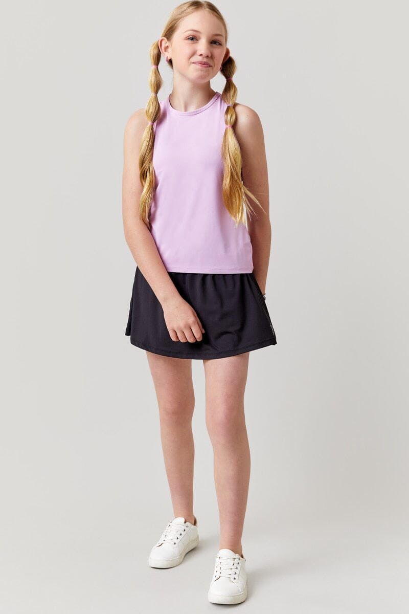 Hello Franki Sport Purple Racer Back Tank Top for girls