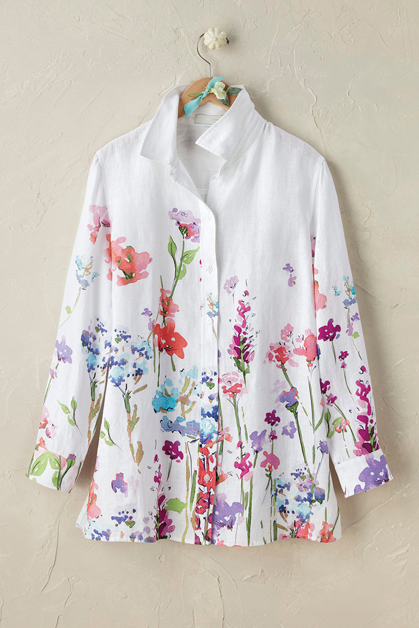 Watercolor Linen Big Shirt