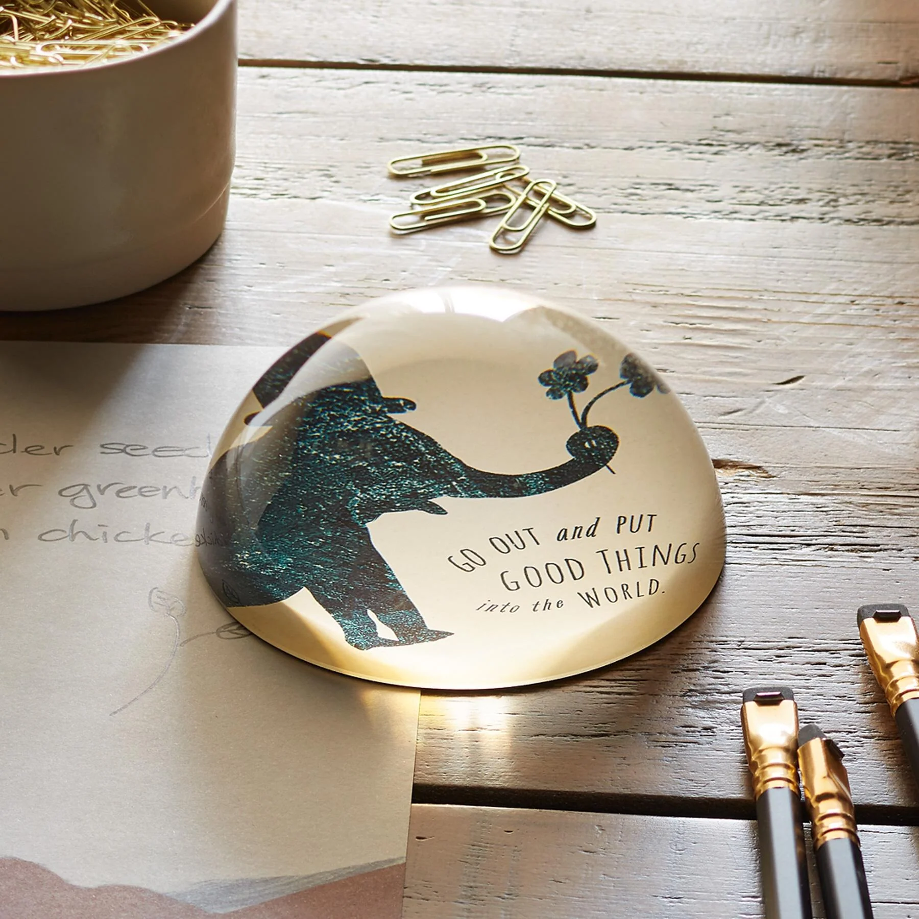 Put Good Things Into The World Paperweight