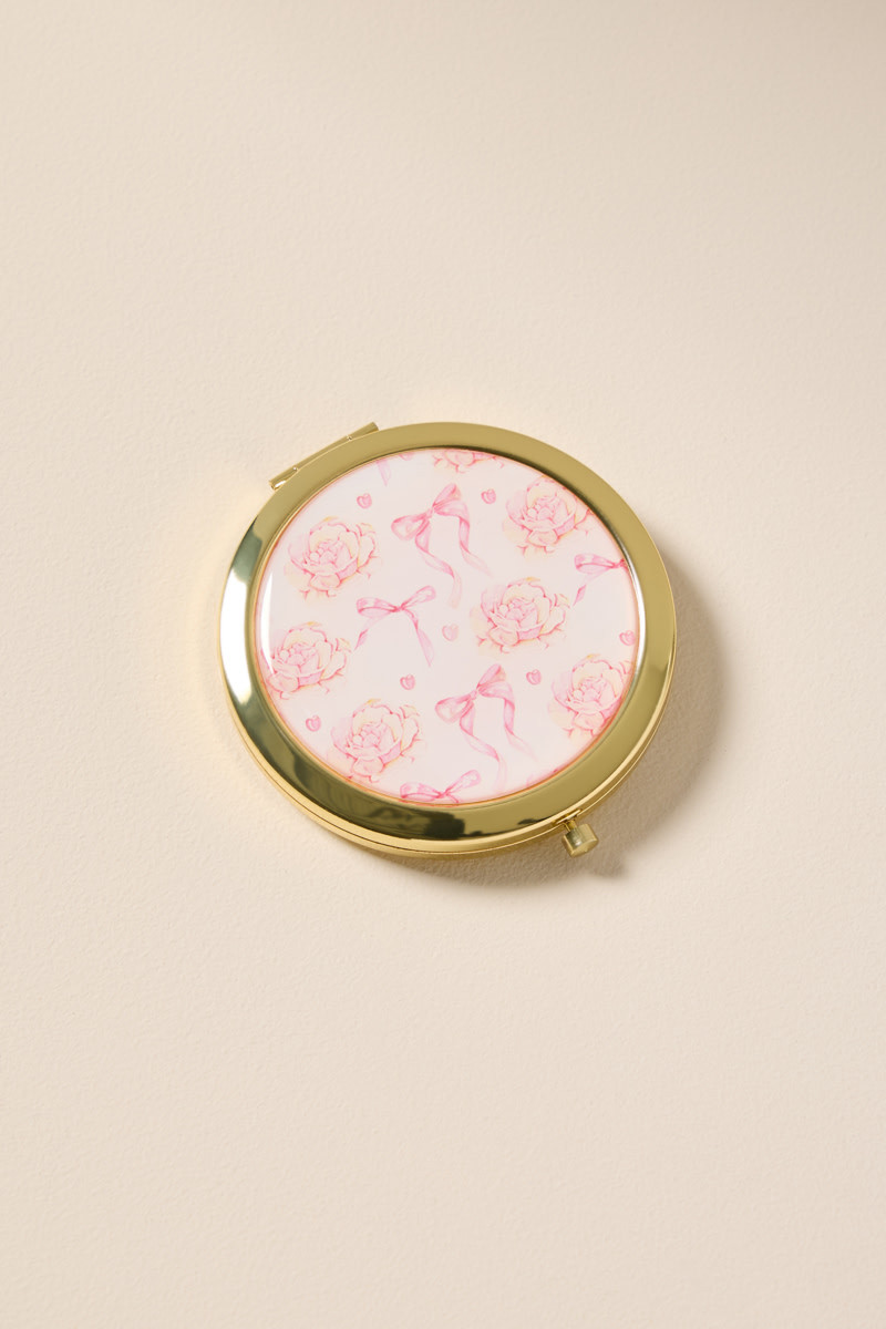 Rose Bow Compact Mirror