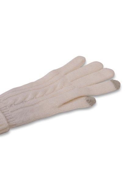 CASH-MERE.CH Kaschmir Handschuhe mit Zopfmuster