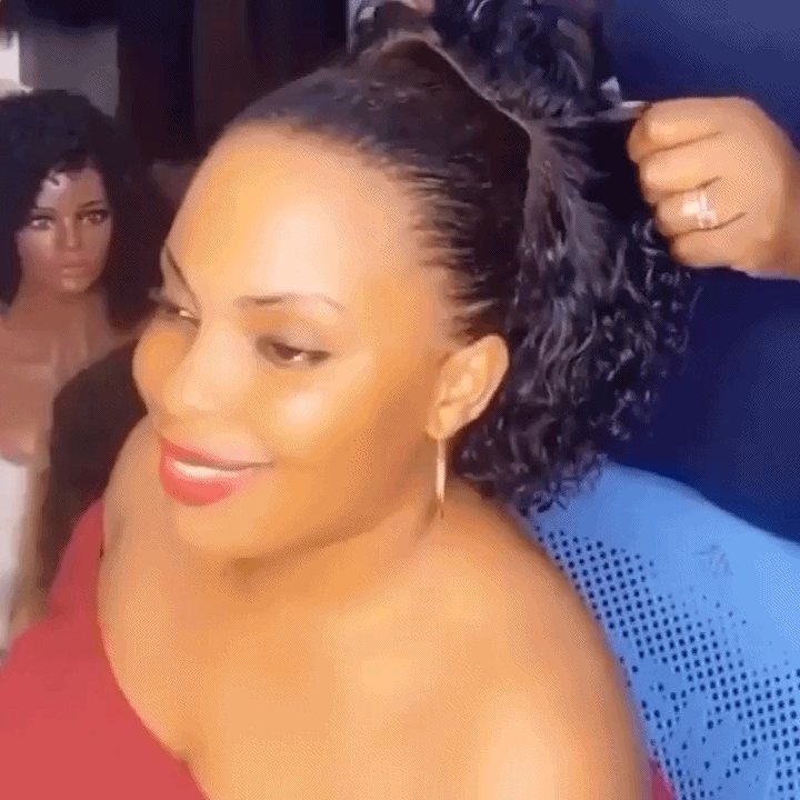 -Glueless Black 6 Inch Short Wig Bob Curly Hair