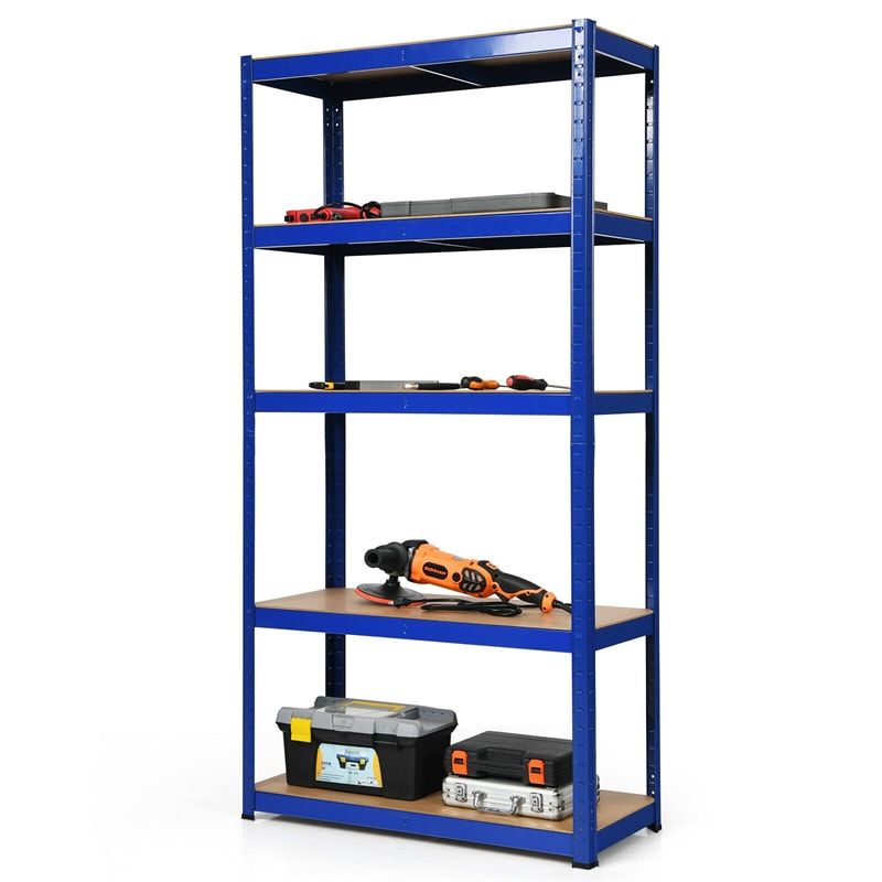 72 Inch 5-Shelf Steel Garage Storage Rack Display Stand with Adjustable Shelves