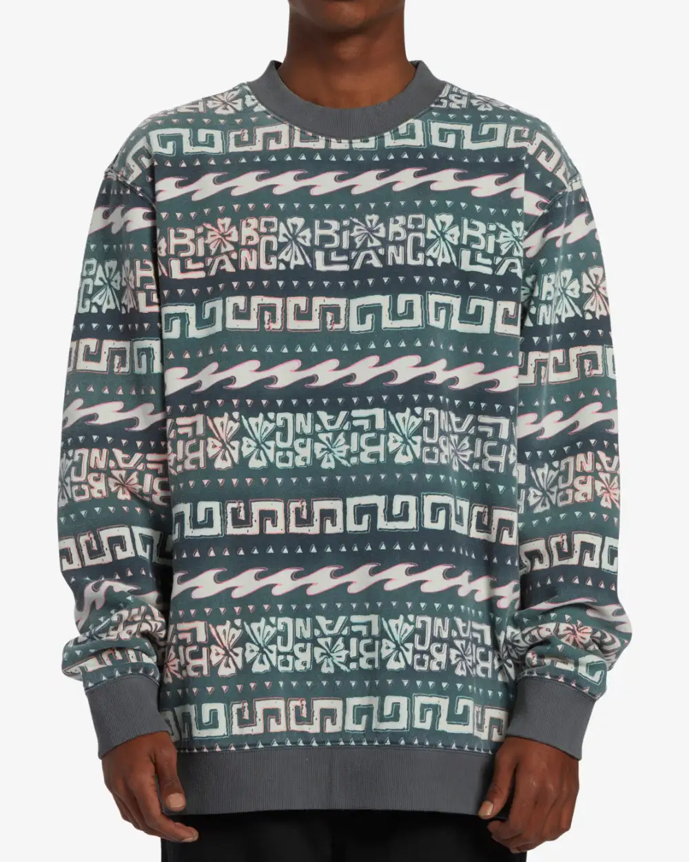 Final inventoryHalfrack Fleece Crew Neck Sweatshirt - Black