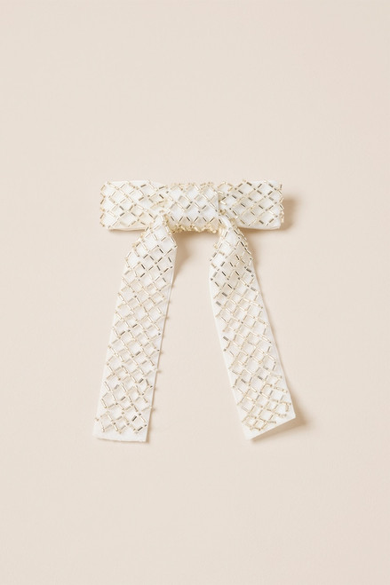 Elle Beaded Bow Barrette