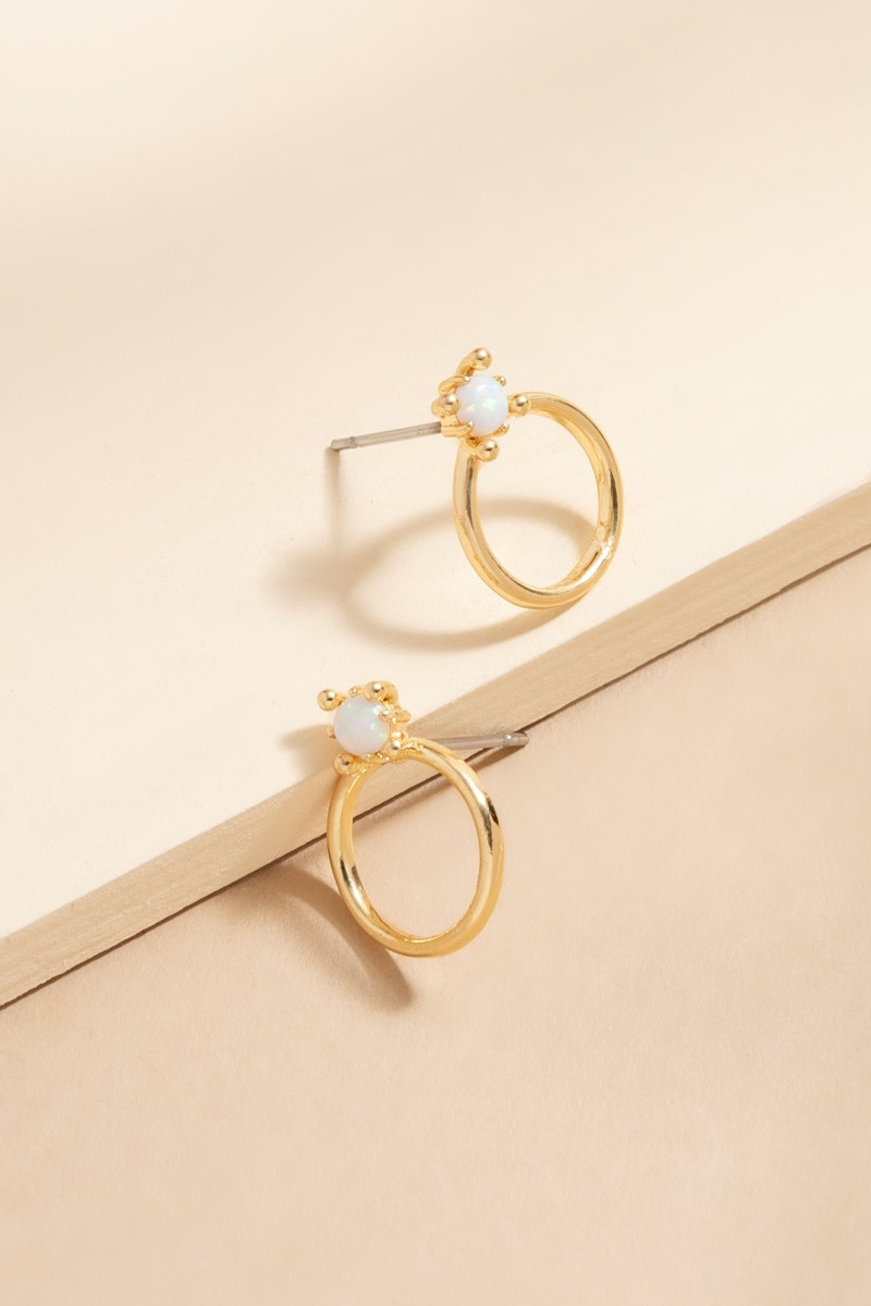 Leigh Open Circle Stud Earrings
