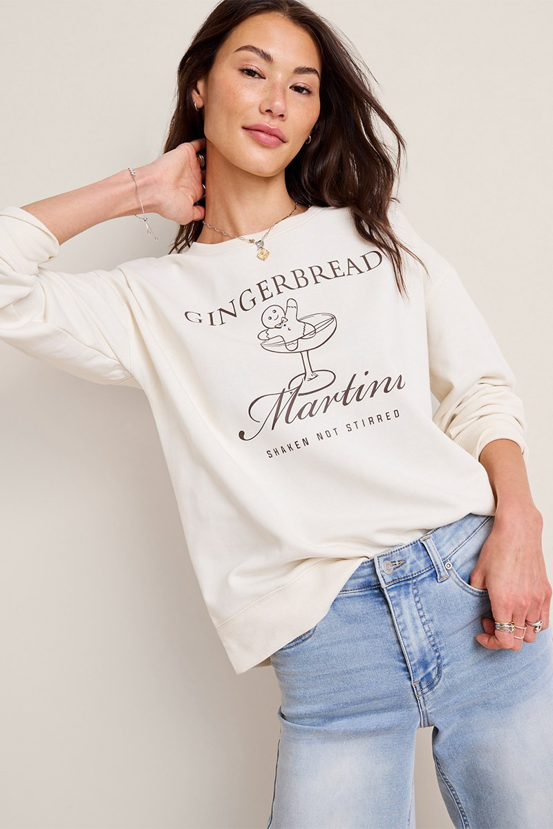 Gingerbread Martini Graphic Sweatshirt