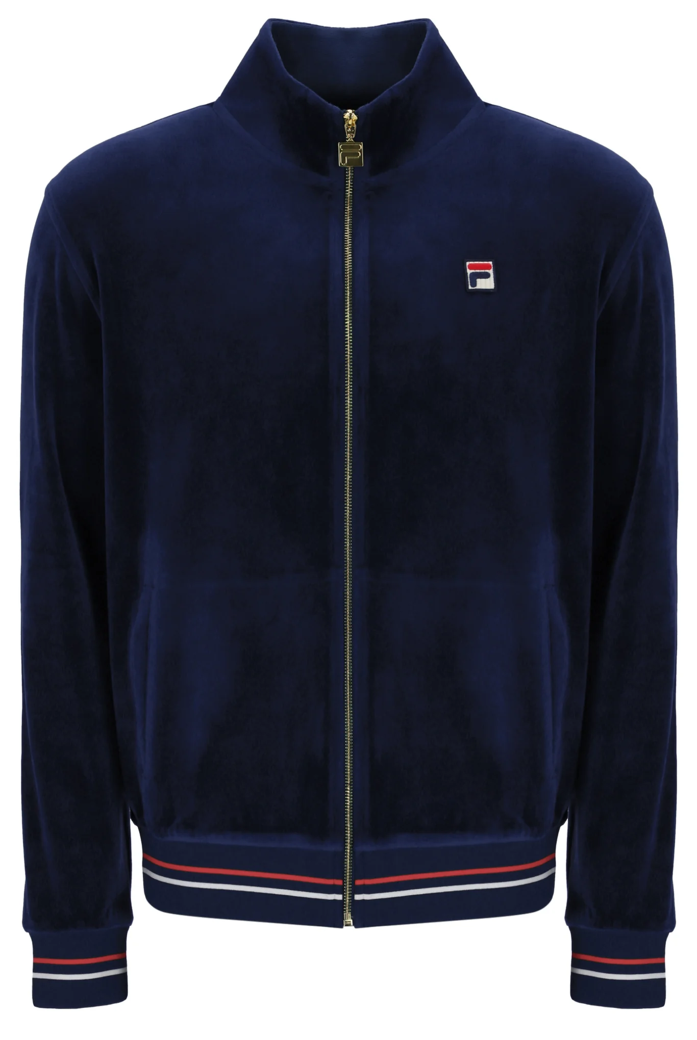 Fila Falken Velour Track Top With Gold Details