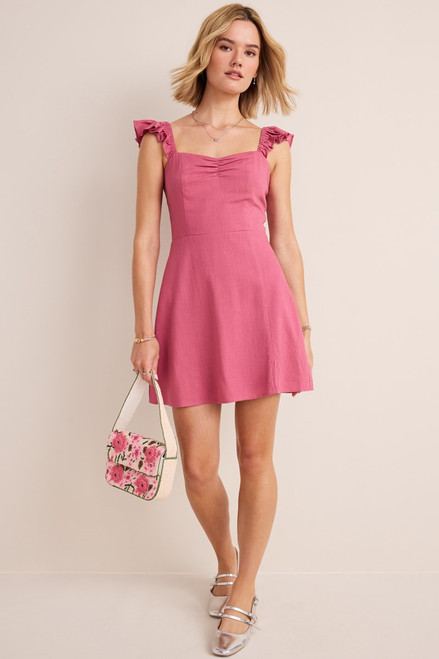 Alicia Flutter Sleeve Mini Dress
