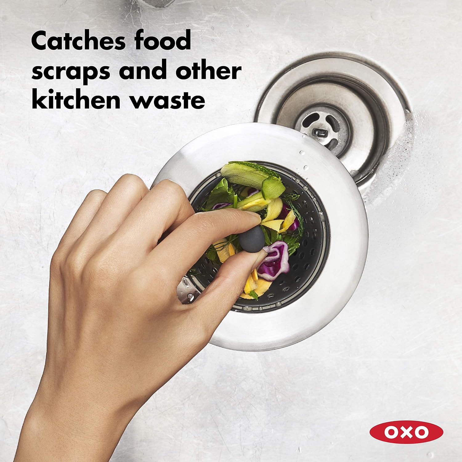 OXO Good Grips Silicone Sink Strainer, Black