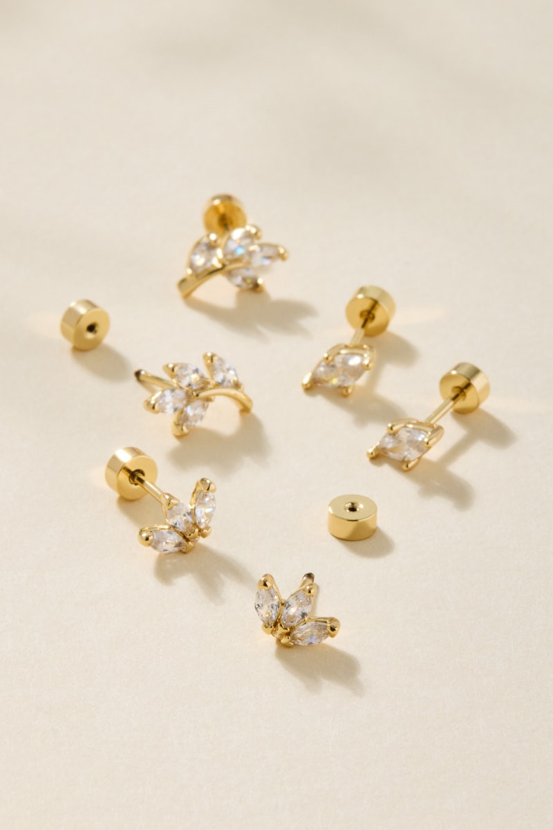 Velma Mixed Style Stud Earring Set