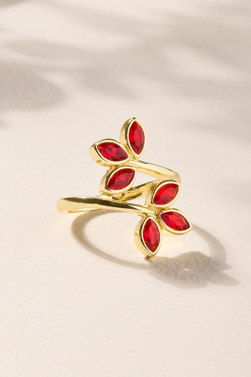 Kristy Adjustable Leaf Ring