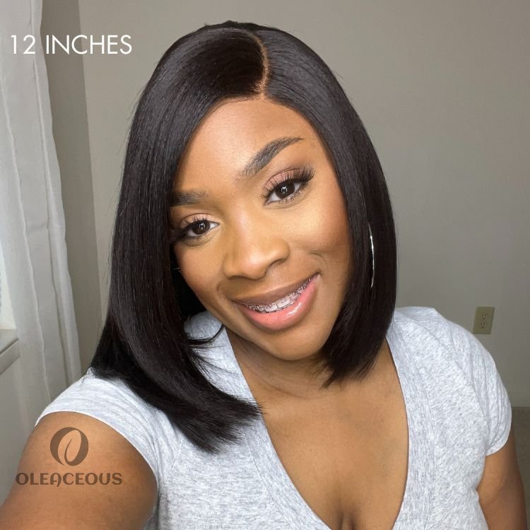 Glueless Short Bob Wig Straight Brazilian Hair Wigs