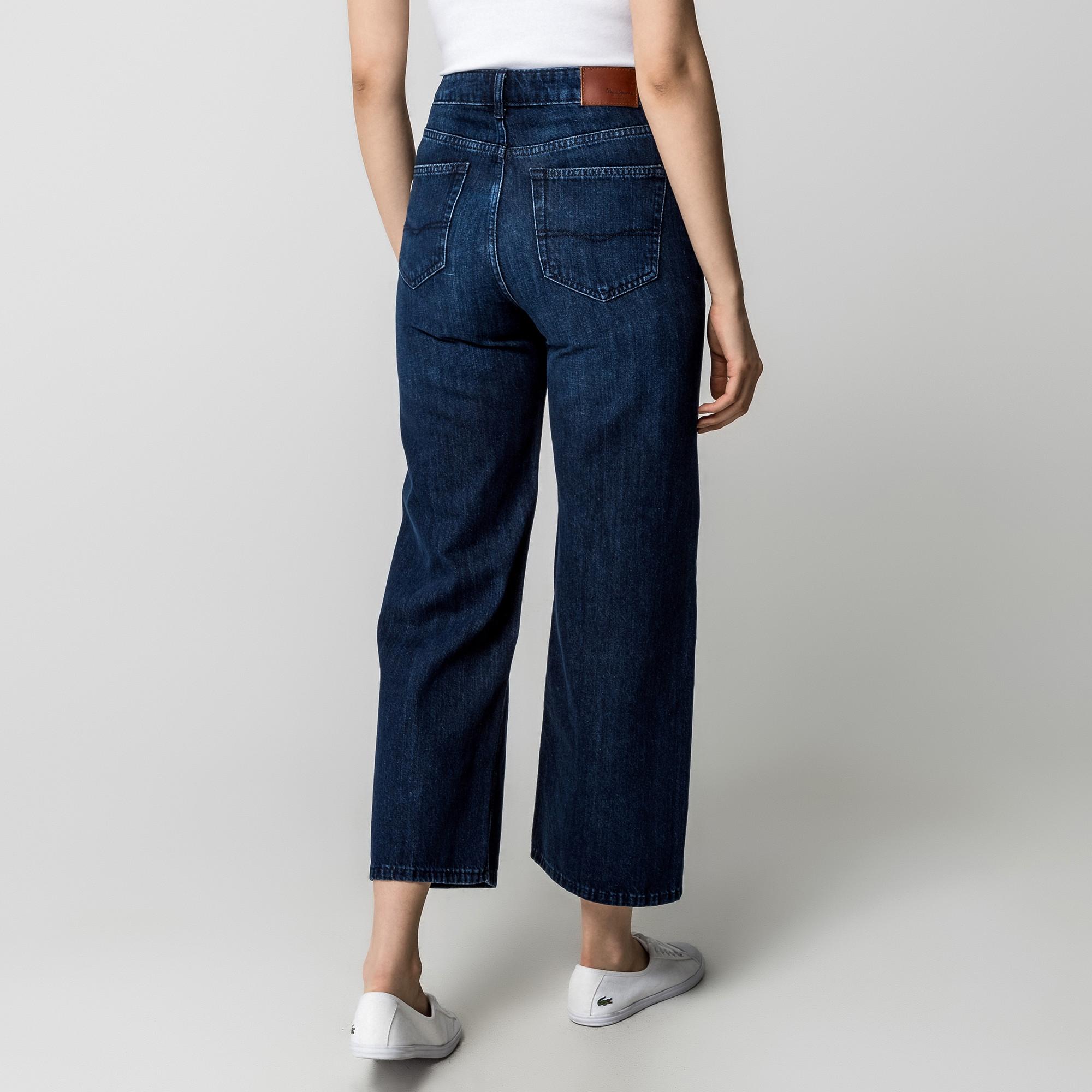 Pepe Jeans London Lexa Straight Fit High Waist Wide Leg Jeans