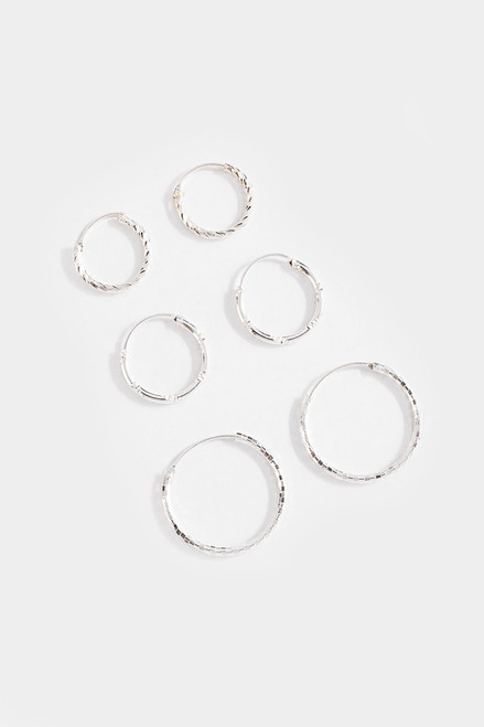 Adelynn Textured Hoop Set