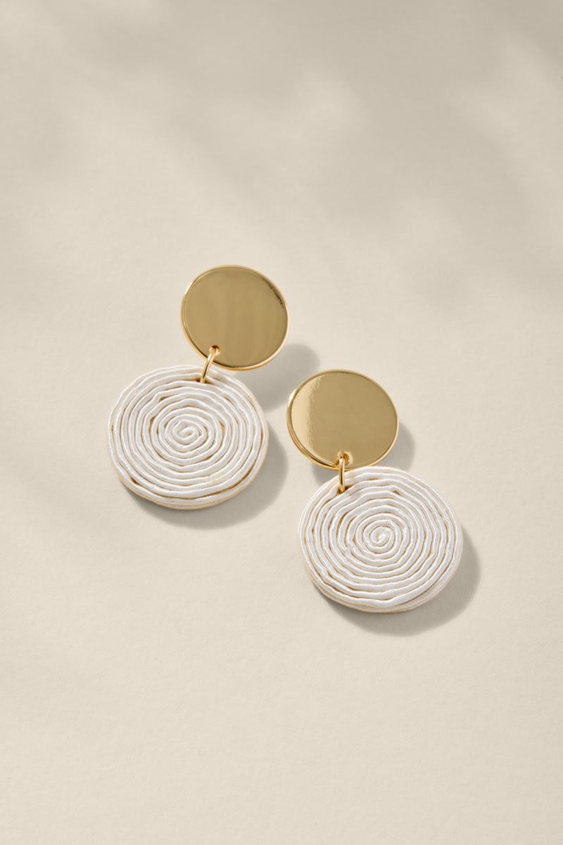 Lucia Swirl Circle Drop Earrings