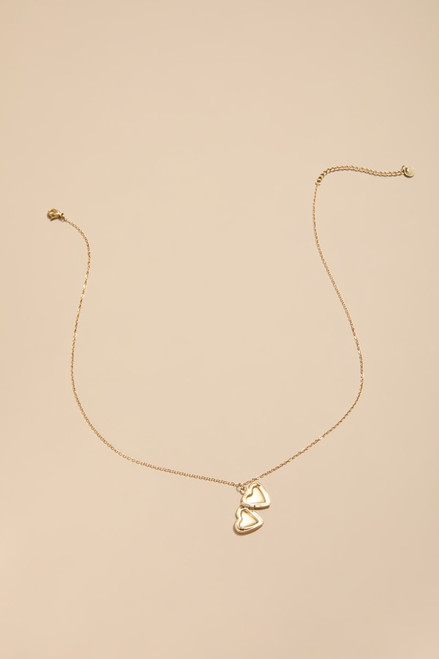 Iva Stainless Steel Gold Locket Pendant Necklace