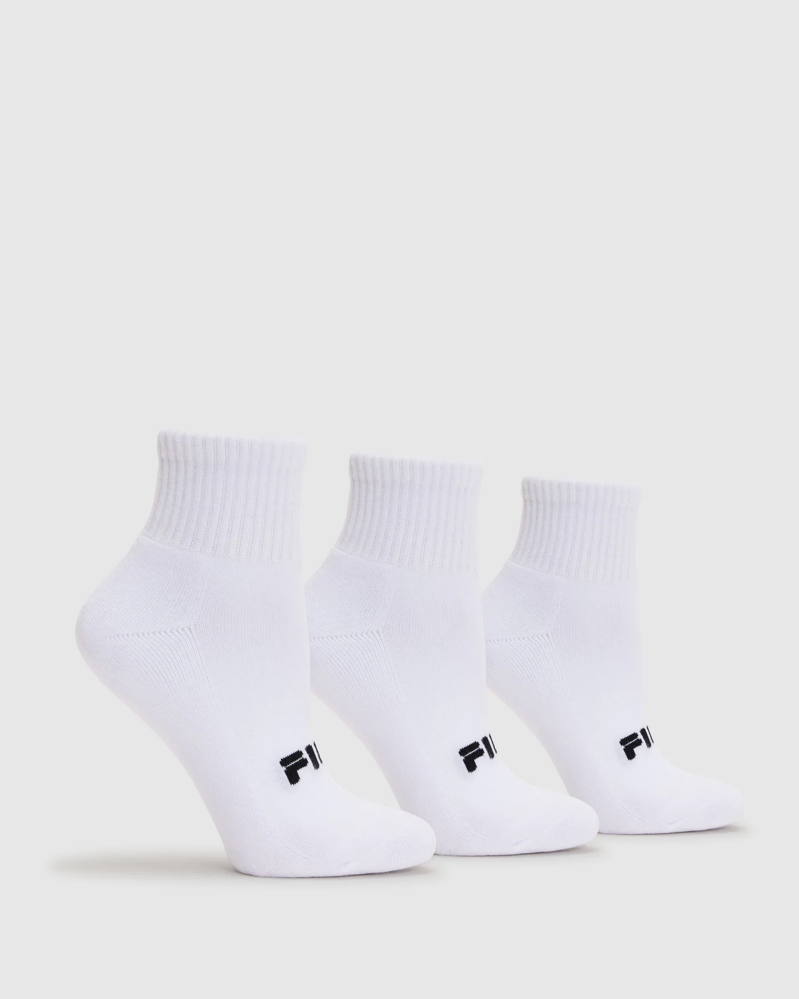 Fila Unisex Youth Qtr Socks 3pk