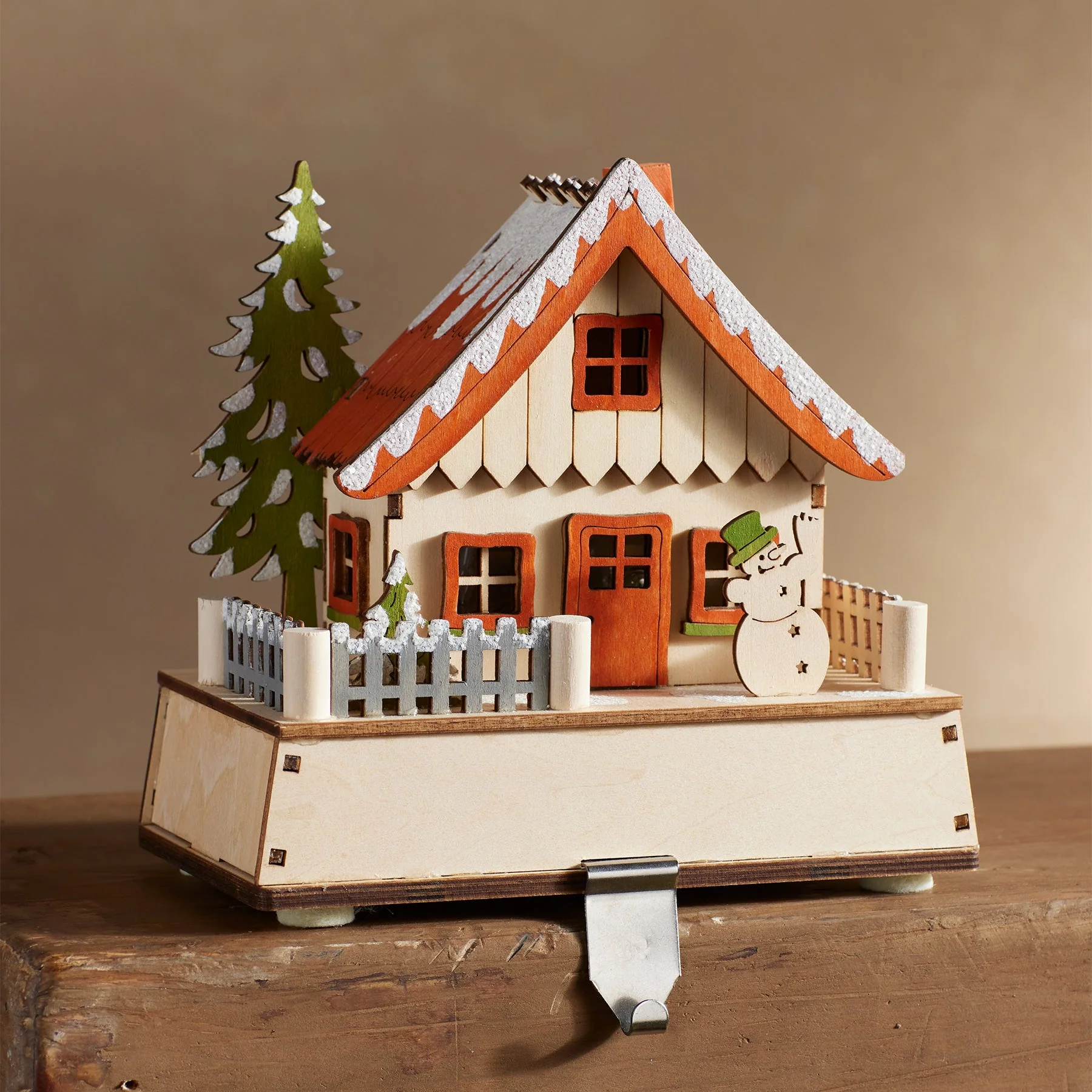 Snowman Chalet Stocking Hanger