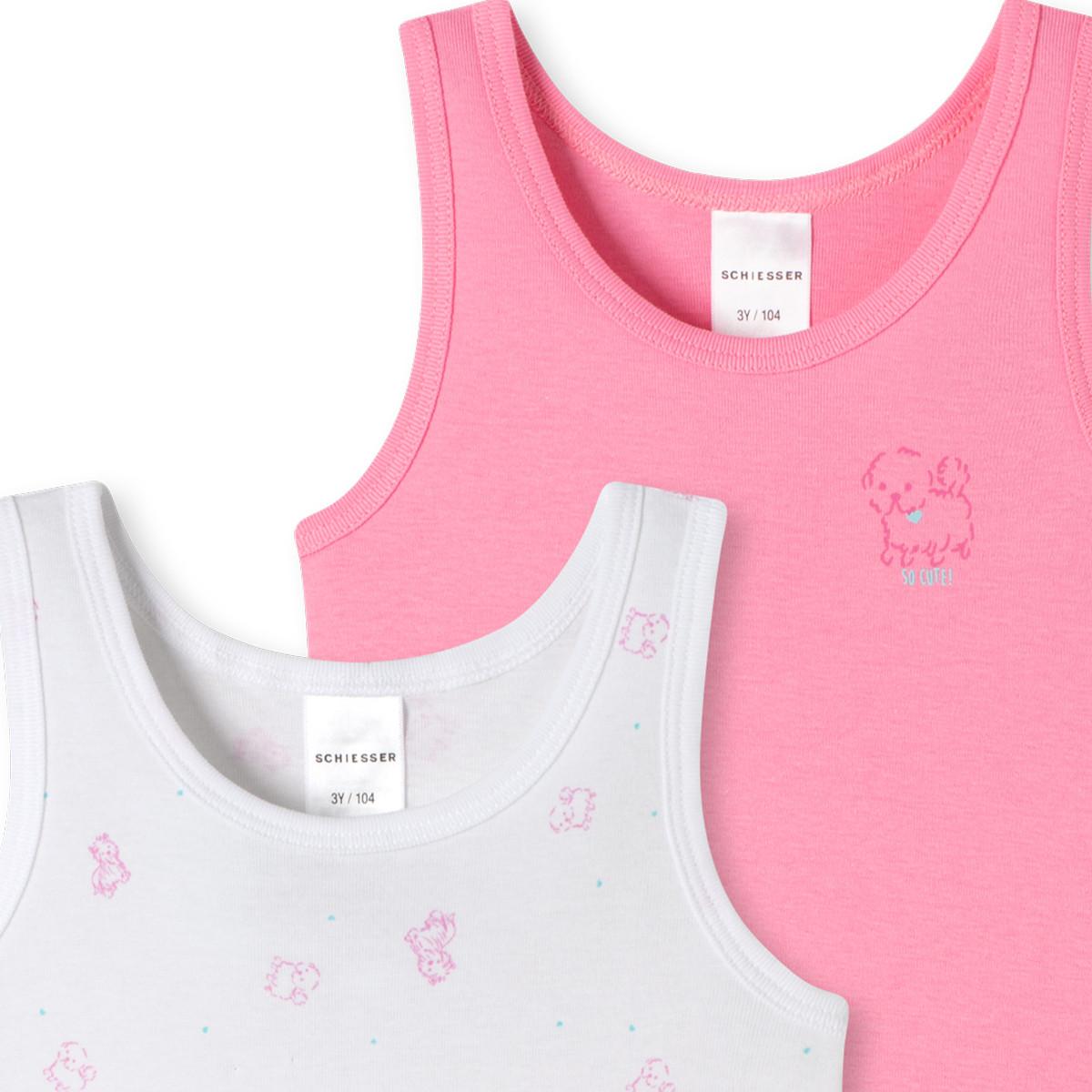 Schiesser 6er Pack Kids Girls Feinripp Organic Cotton - Unterhemd