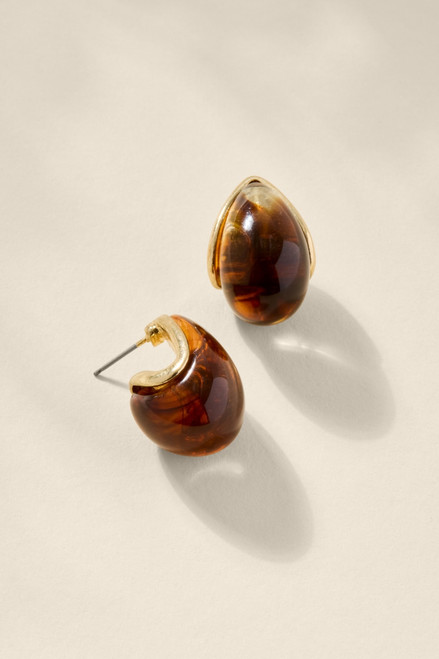 Brittney Amber Resin Drop Earrings