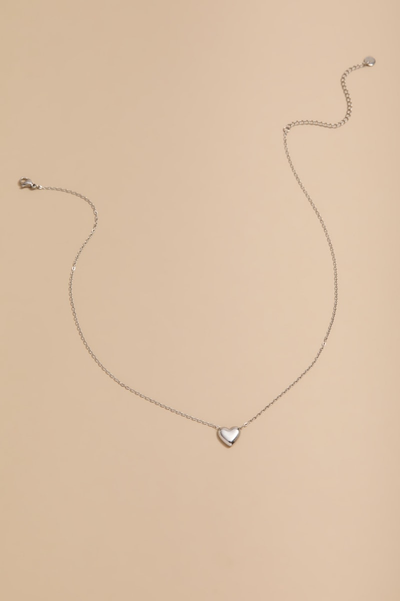 Stephanie Stainless Steel Heart Pendant Necklace