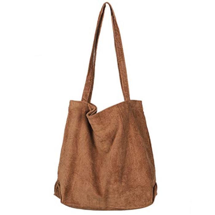 Only-bags.store Umhängetasche Große Kapazität Cord Umhängetasche Retro Handtasche für den täglichen Gebrauch, Büro, Schulausflug und Einkaufen