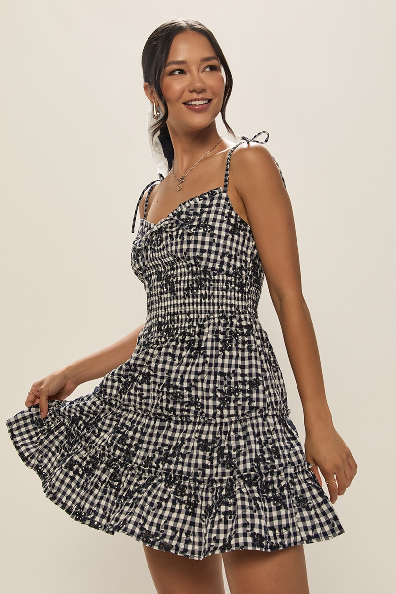 Courtney Gingham Mini Dress