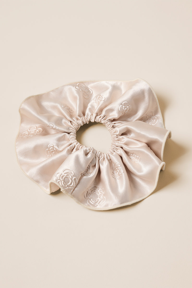 Vicky Satin Rose Scrunchie