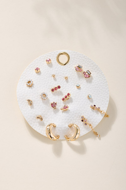 Holly Mixed Style Glass Earring Set