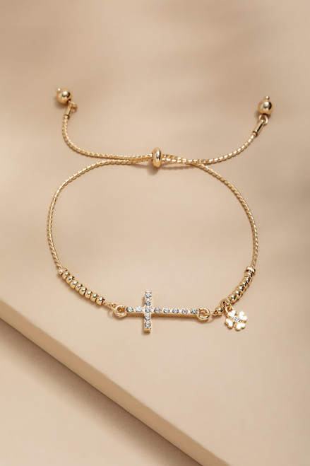 Dana Pave Cross Bracelet