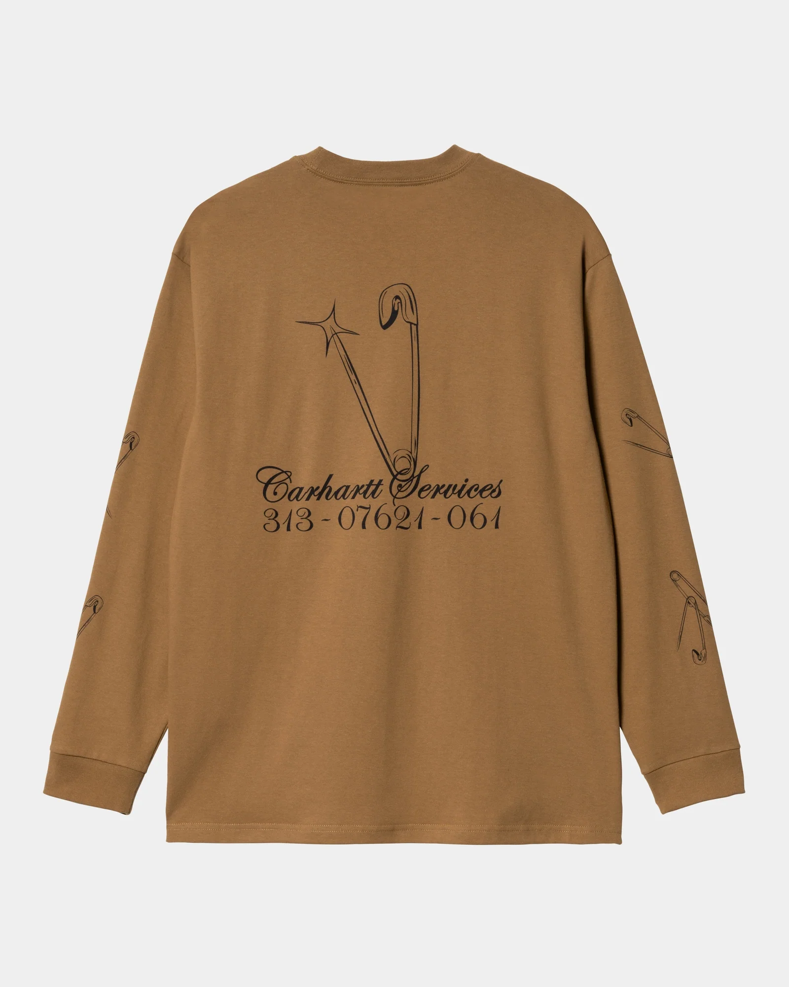 Final inventorySafety Pin Long Sleeve T-Shirt | Hamilton Brown