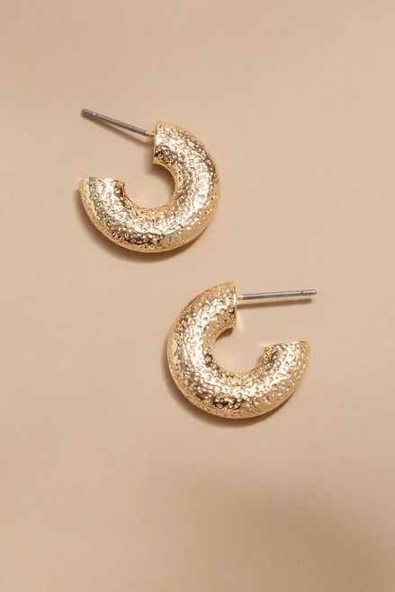 Emily Textured Bold Hoop Earrings