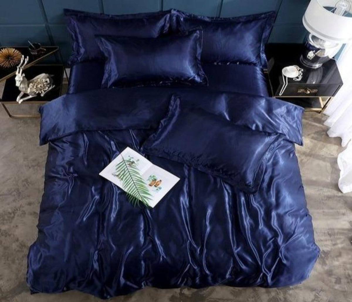 100% Pure Satin Silk 4 pcs Duvet Cover Double-Sided Set