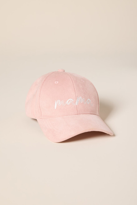 Mama Faux Suede Baseball Hat