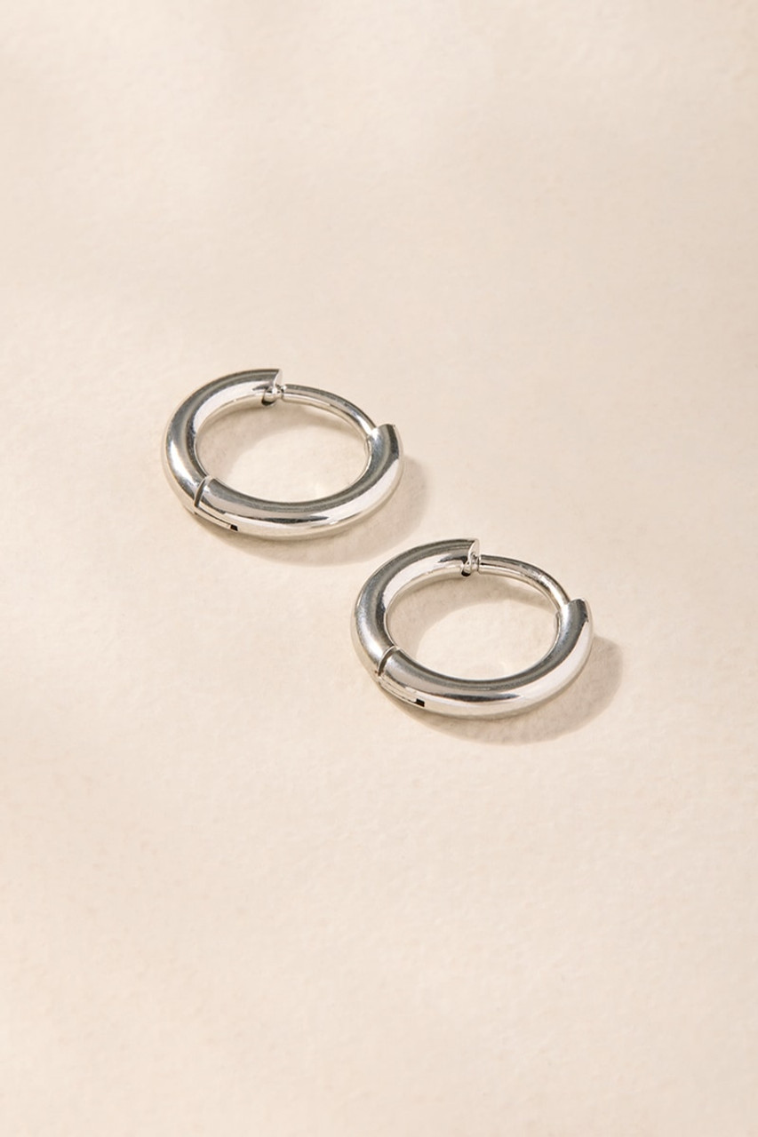 Clare Stainless Steel Hinge Hoop Earrings