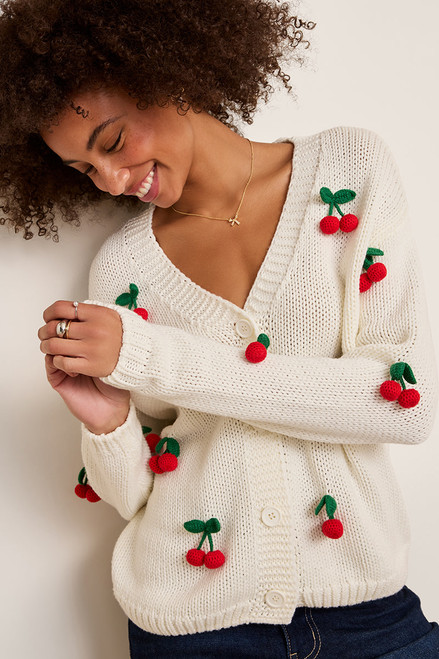 Cherry Bobble Cardigan