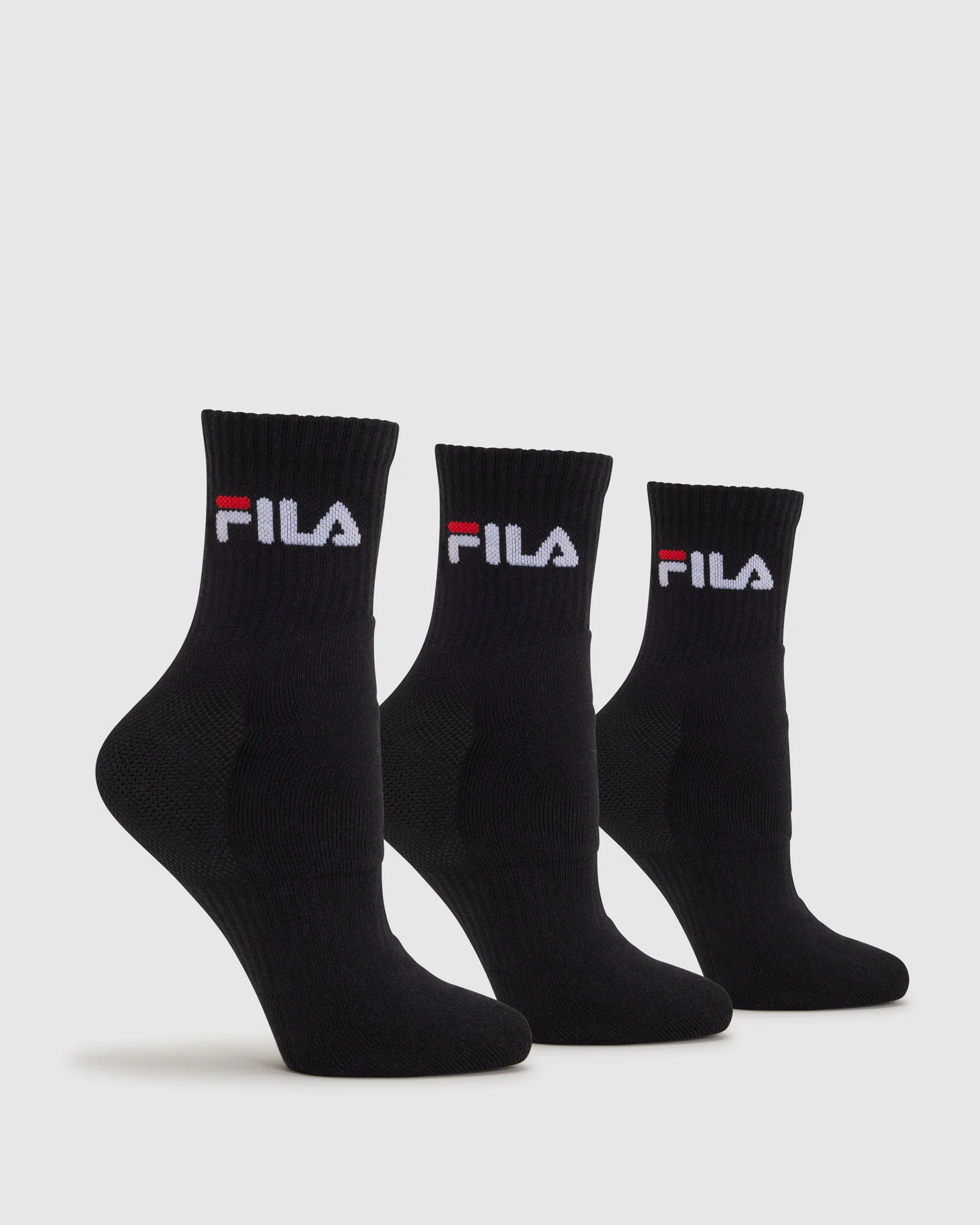 Fila Unisex Qtr Crew Socks 3pk