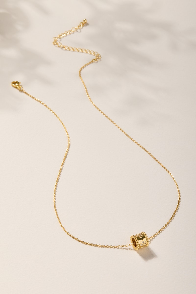 Marsha Clover Spacer Charm Necklace