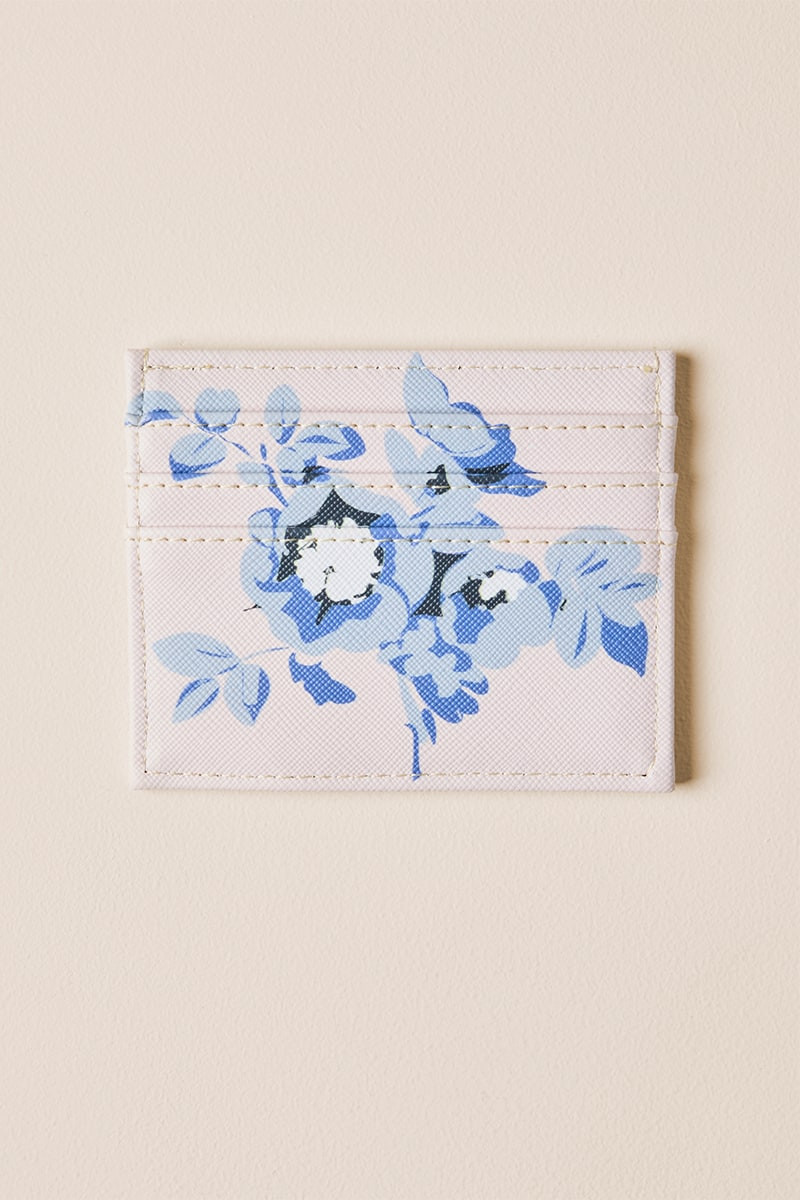Suzy Faux Leather Floral Card Case
