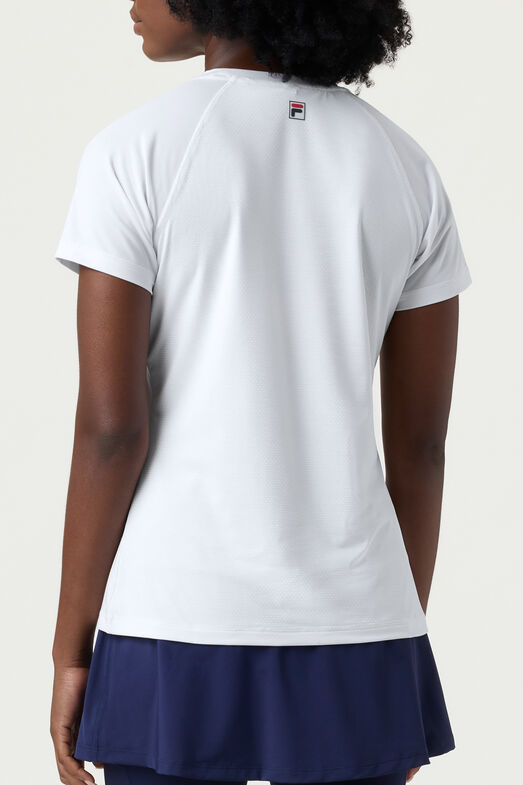 Fila Short Sleeve Mesh Back Top