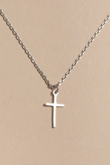 Olivia Thin Cross Pendant Necklace