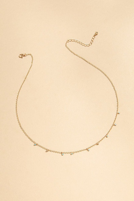 Emma Turquoise Charm Station Necklace