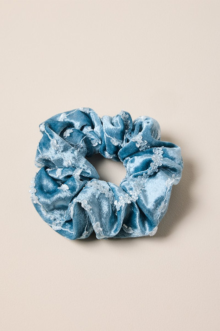 Rebbeca Velvet Floral Scrunchie