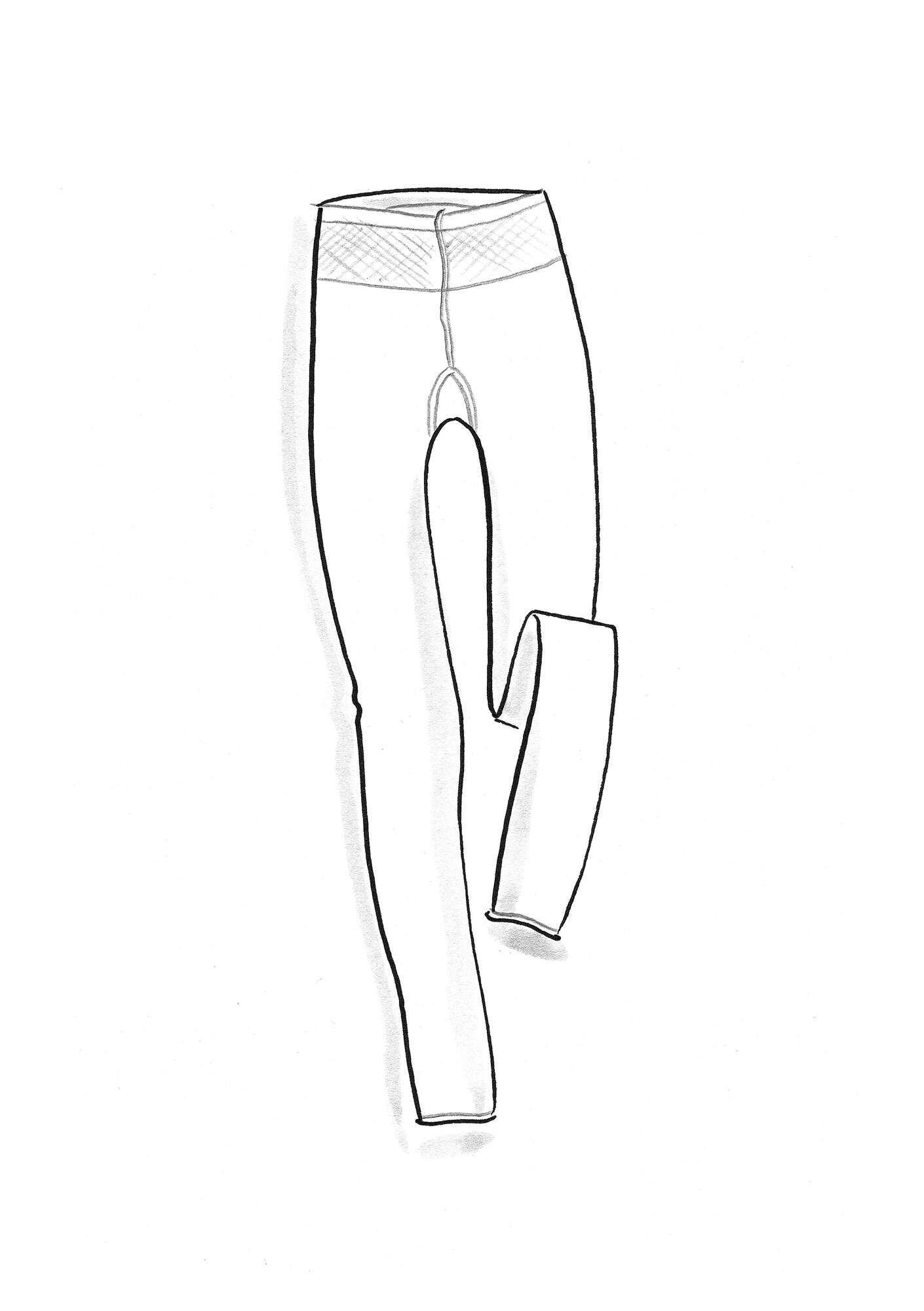 Solid-colour leggings made from recycled polyamide